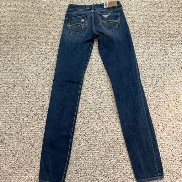 Abercrombie & Fitch distressed skinny jeans women’s 00/24W/33L - Picture 3 of 7